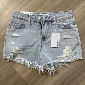 Rebecca shorts from Vervet. High rise distressed.